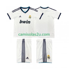 Camisolas de futebol Real Madrid 2012 2013 Retro Criança Equipamento Principal Manga Curta